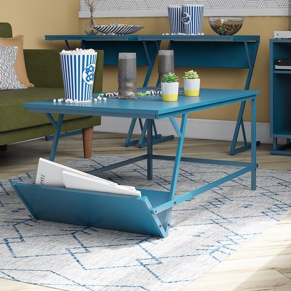 The Novogratz Regal Blue Coffee Table