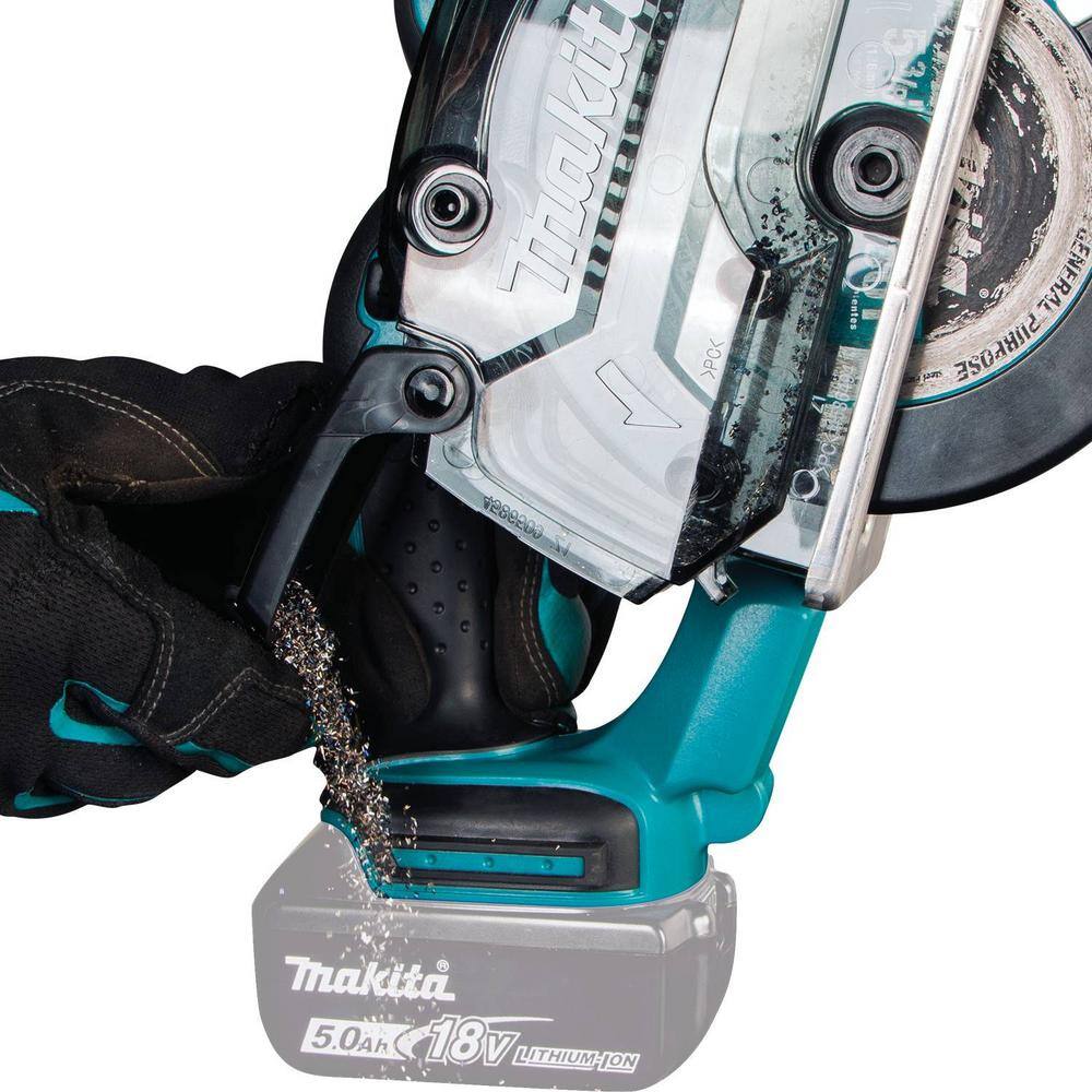 Makita 18V LXT Lithium-Ion Cordless 5-38 in. Metal Cutting Saw with Electric Brake and Chip Collector Tool-Only XSC03Z