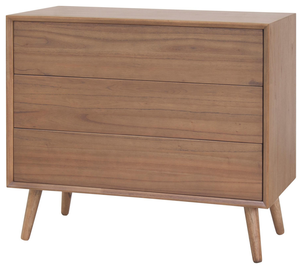 Henley Chest 3 Drawers  Newton Brown   Midcentury   Accent Chests And Cabinets   by New Pacific Direct Inc.  Houzz