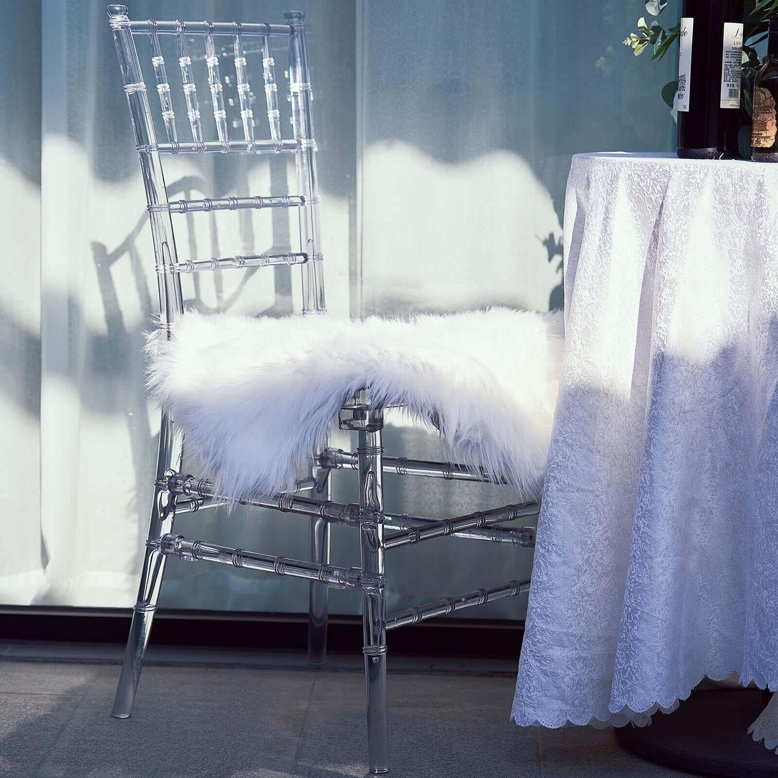 Clear Resin Transparent Chiavari Chair, Armless Stackable Event Chair