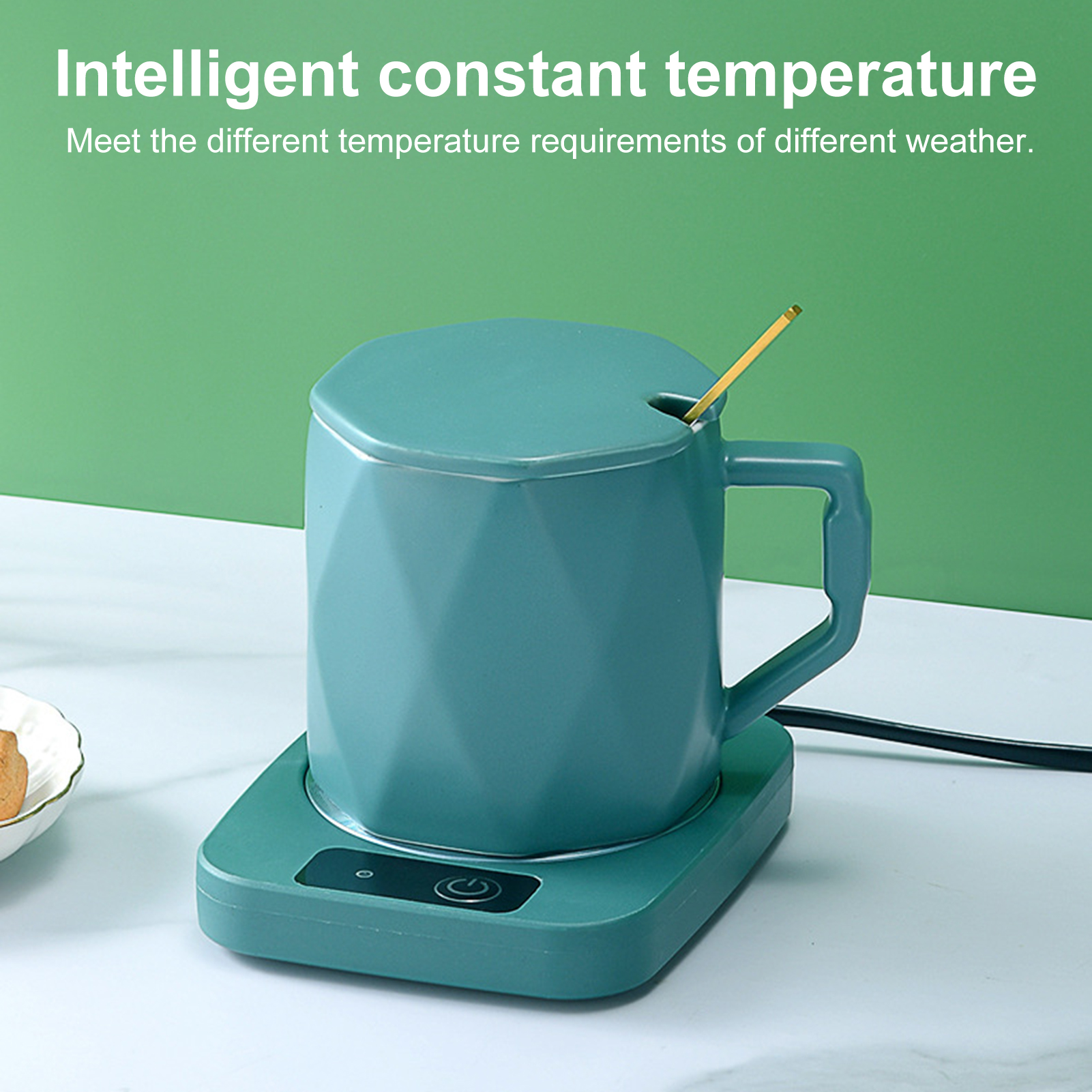 Fogcroll Water Cup Warmer Keep Drink Warm Non-slip Safe Winter Electric Heating Coaster Cup Heater for Office