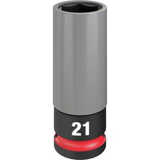 MW SHOCKWAVE 12 in. Drive 21 mm. Lug Nut Impact Socket (1-Pack) 49-66-7806