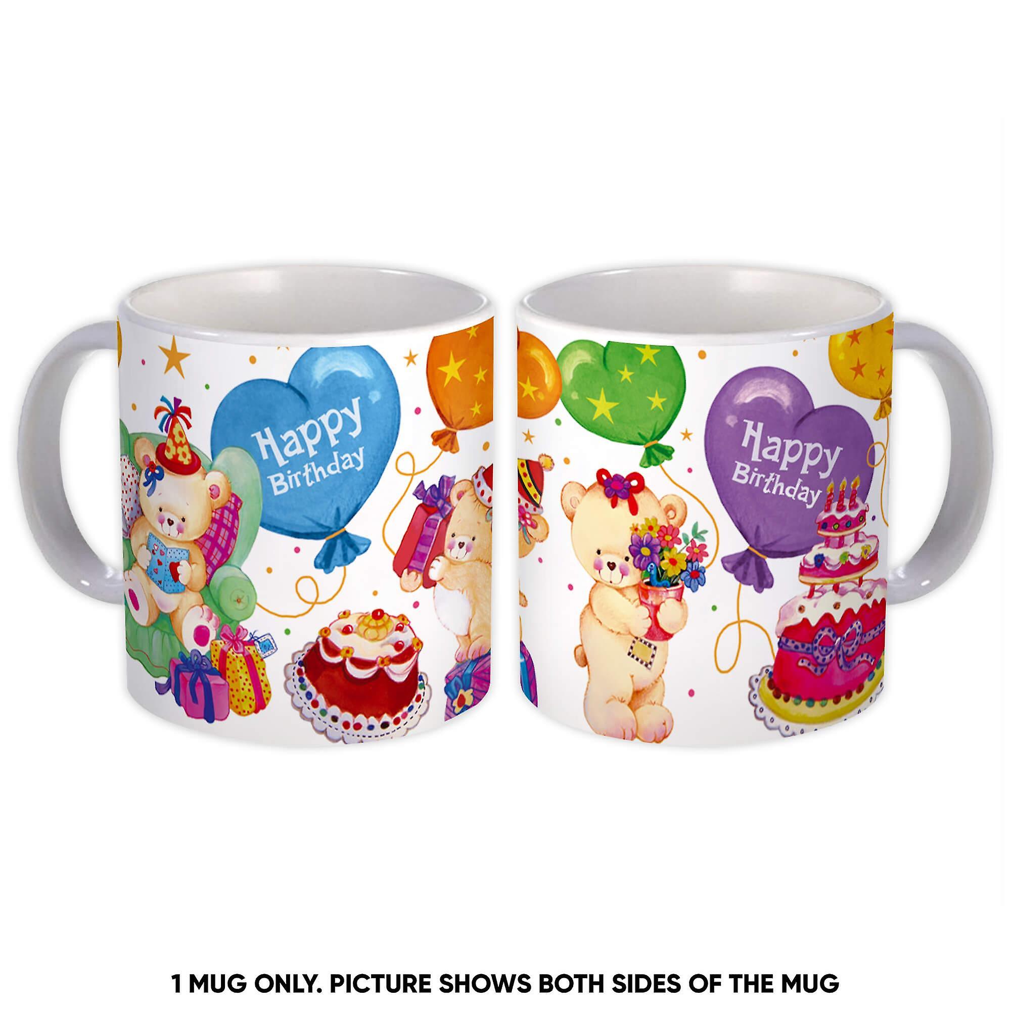 Gift Mug: Baby Bears Birthday Cake Festive