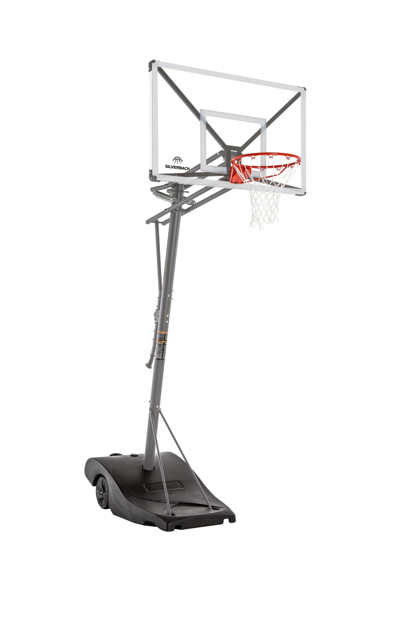 Silverback SBX 54 In. Backboard Portable Basketball Height-Adjustable Hoop System