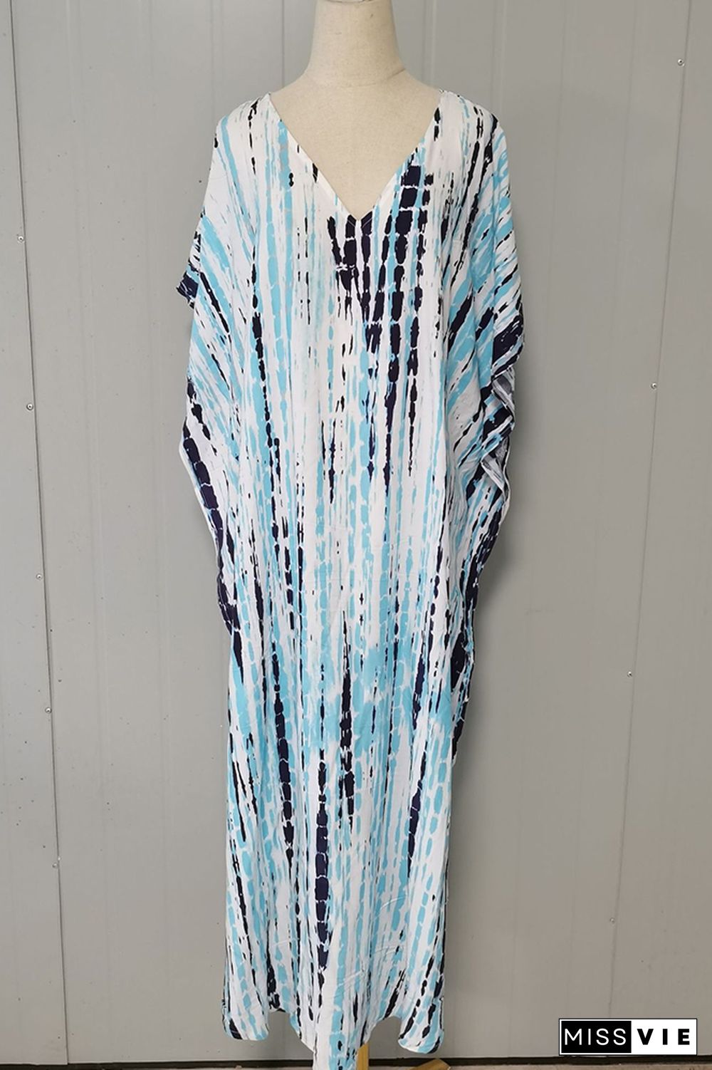 Tie Dye Print Beach Cover Up Kimono