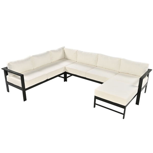 5 Pieces Outdoor Ushaped Sectional Sofa Set