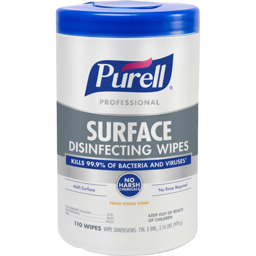 Gojo Purell Professional Surface Disinfect Wipes - Ready-To-Use Wipe - Fresh Citrus Scent - 7