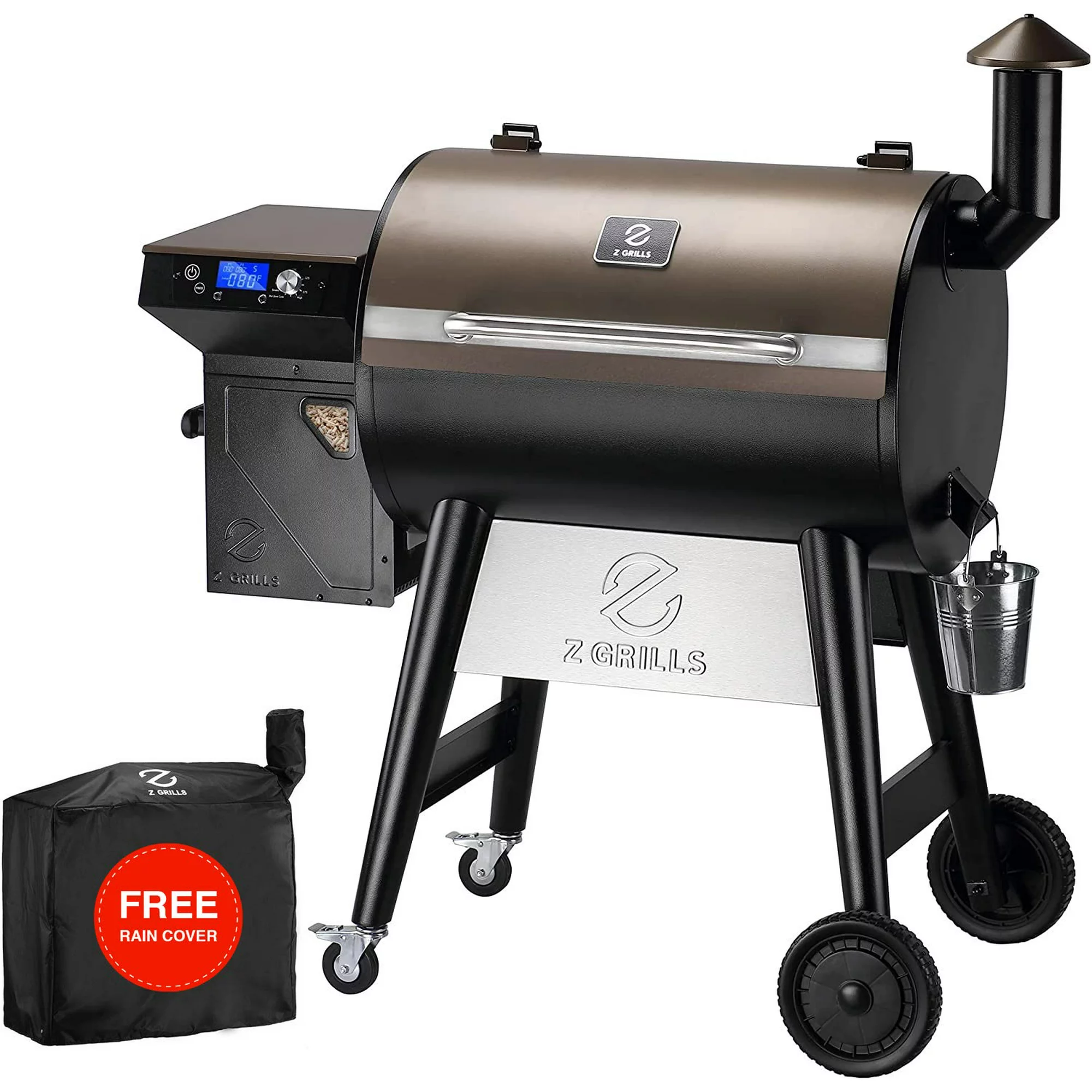 Z Grills ZPG-7002C 697 sq. in. Pellet Grill and Smoker Bronze