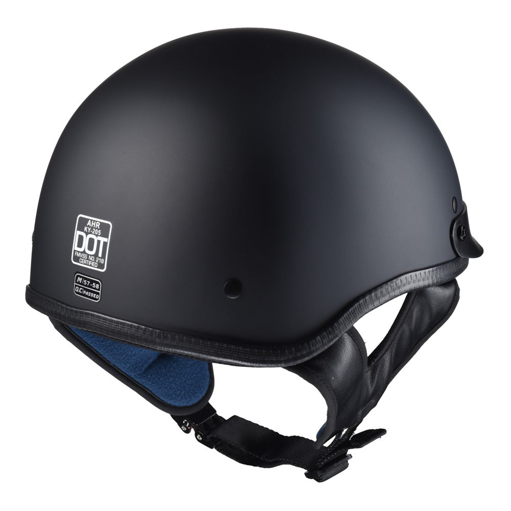 AHR RUN-C Half Helmet Matt Black Chopper Motorcycle Helmet DOT