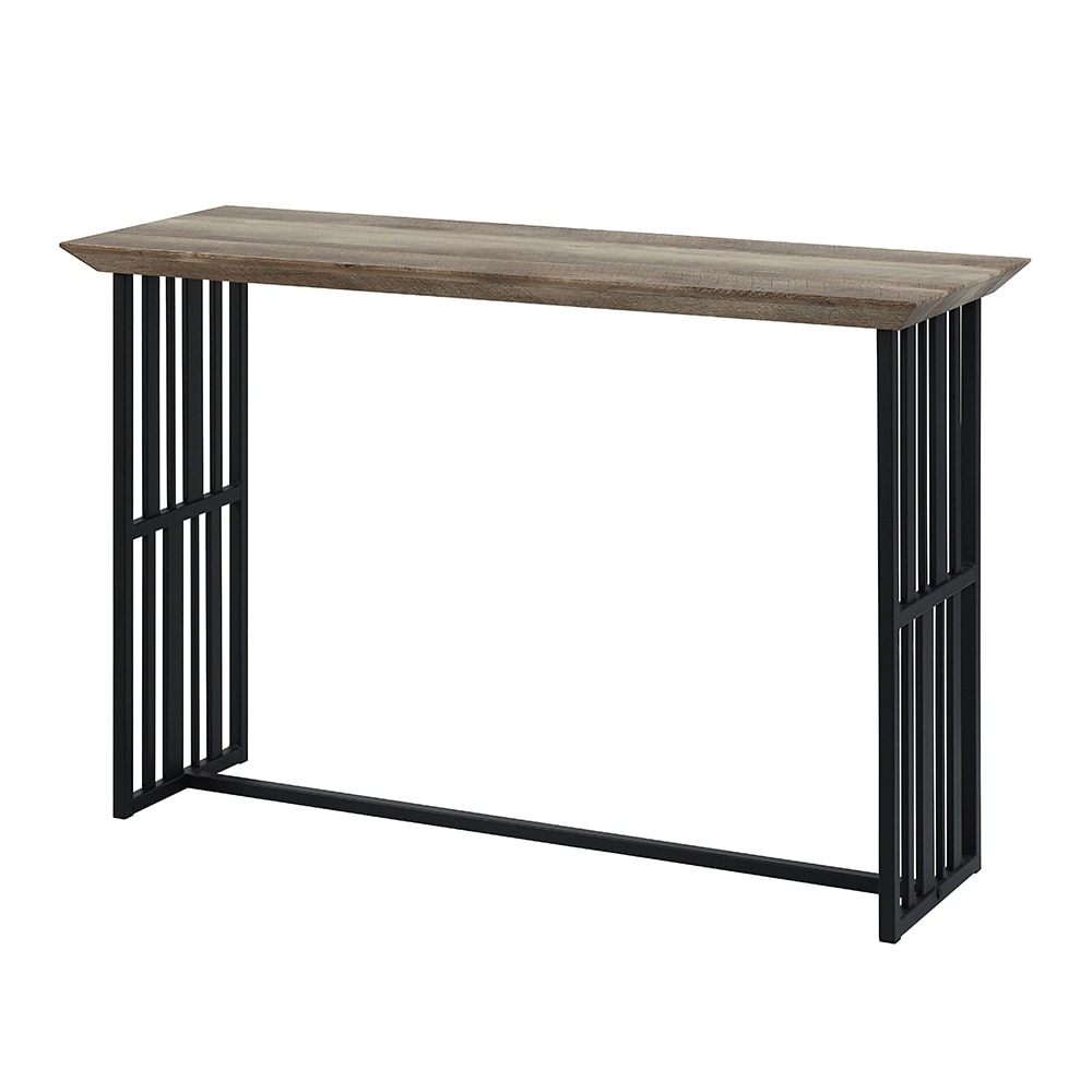 Zudora Sofa Table in Oak   Sandy Black Finish