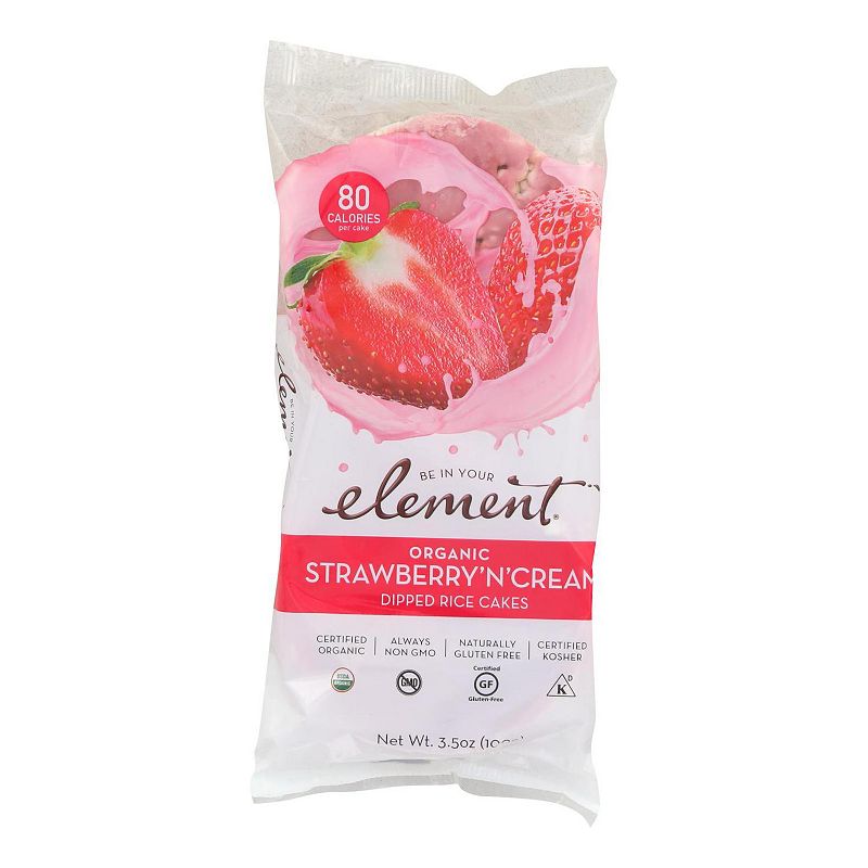 Element Organic Dipped Rice Cakes  - Case of 6 - 3.5 oz