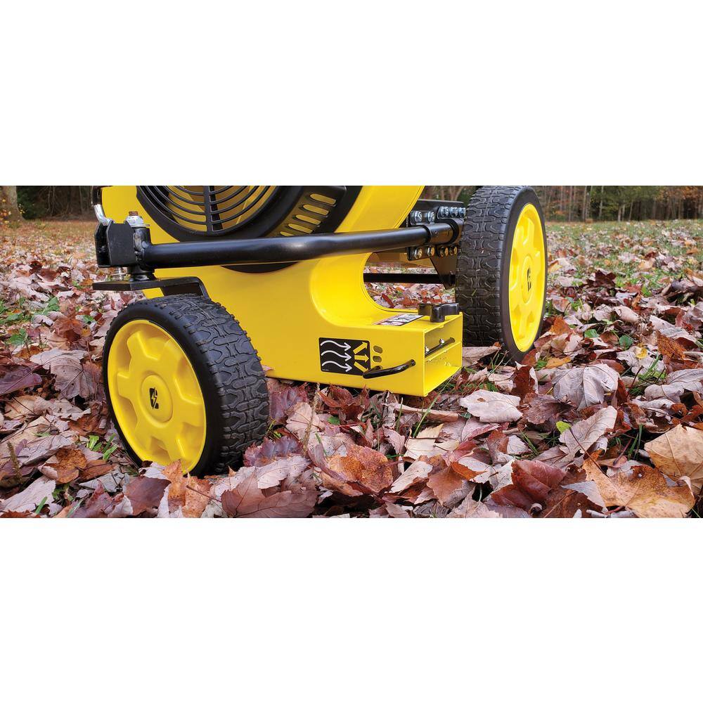 Champion Power Equipment 160 MPH 1300 CFM 224 cc Walk-Behind Gas Leaf Blower with Swivel Front Wheel and 90-Degree Flow Diverter 200947