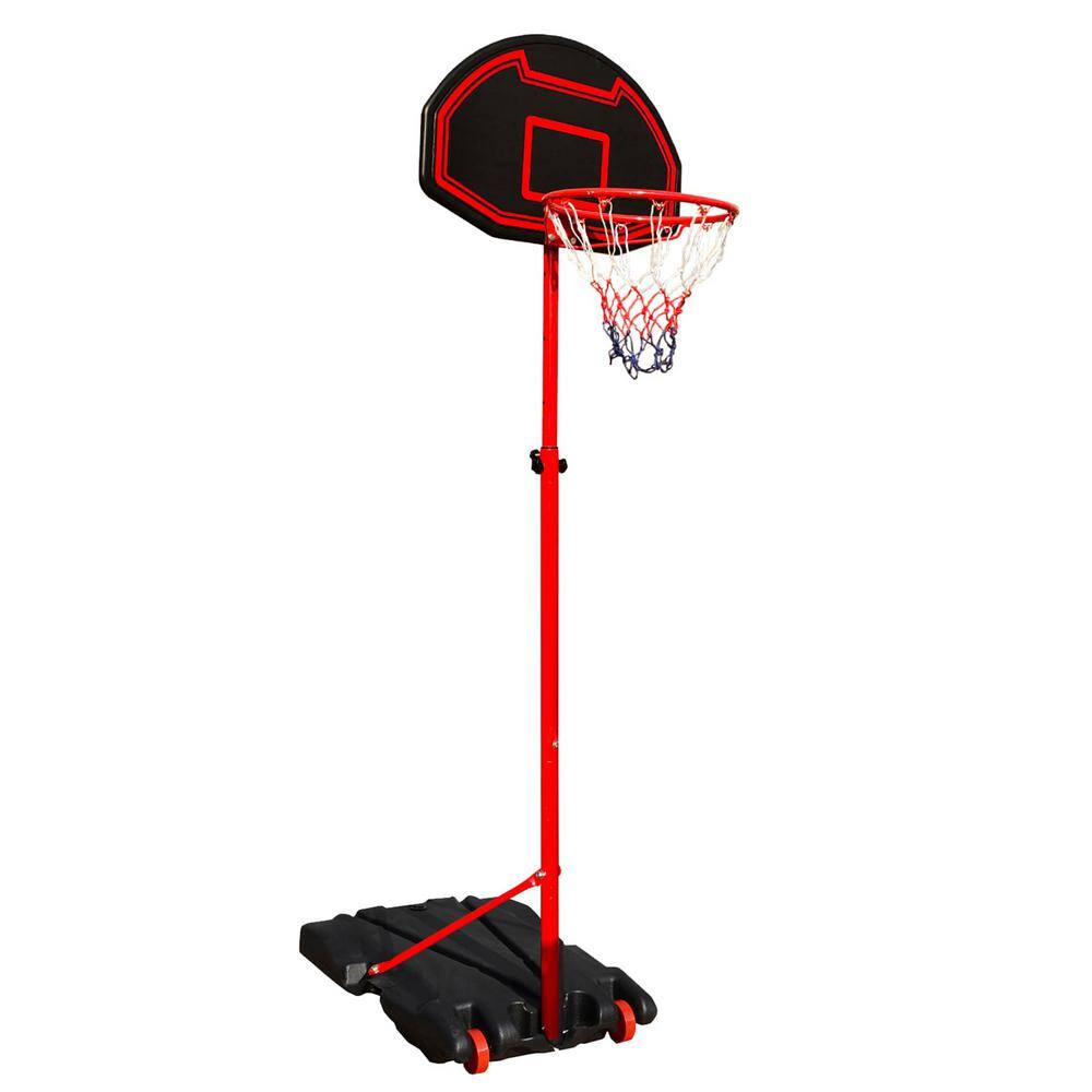 Alpulon Height Adjustable Kids Basketball Hoop Stand with Durable Net Shatterproof Backboard Wheel ZMWV564