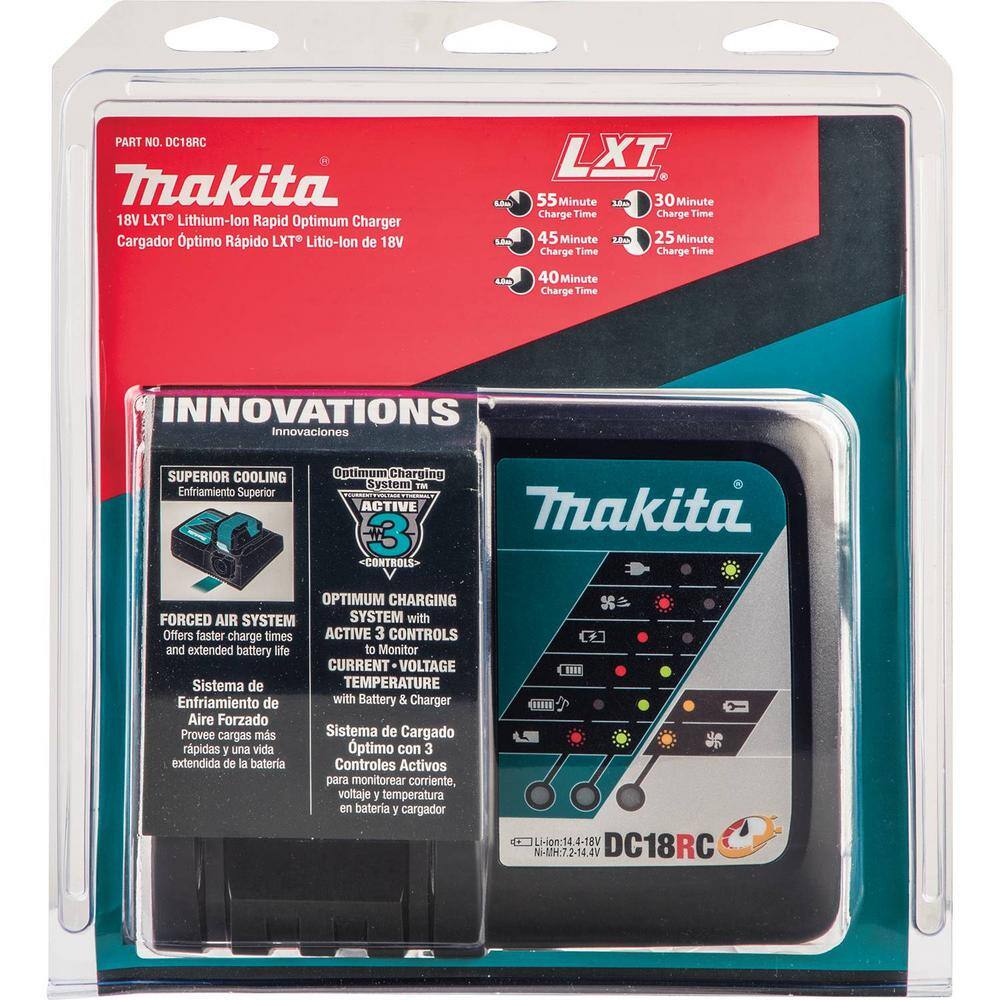 Makita 18V LXT Lithium-Ion 4.0 Ah Battery and Rapid Optimum Charger Starter Pack BL1840BDC2