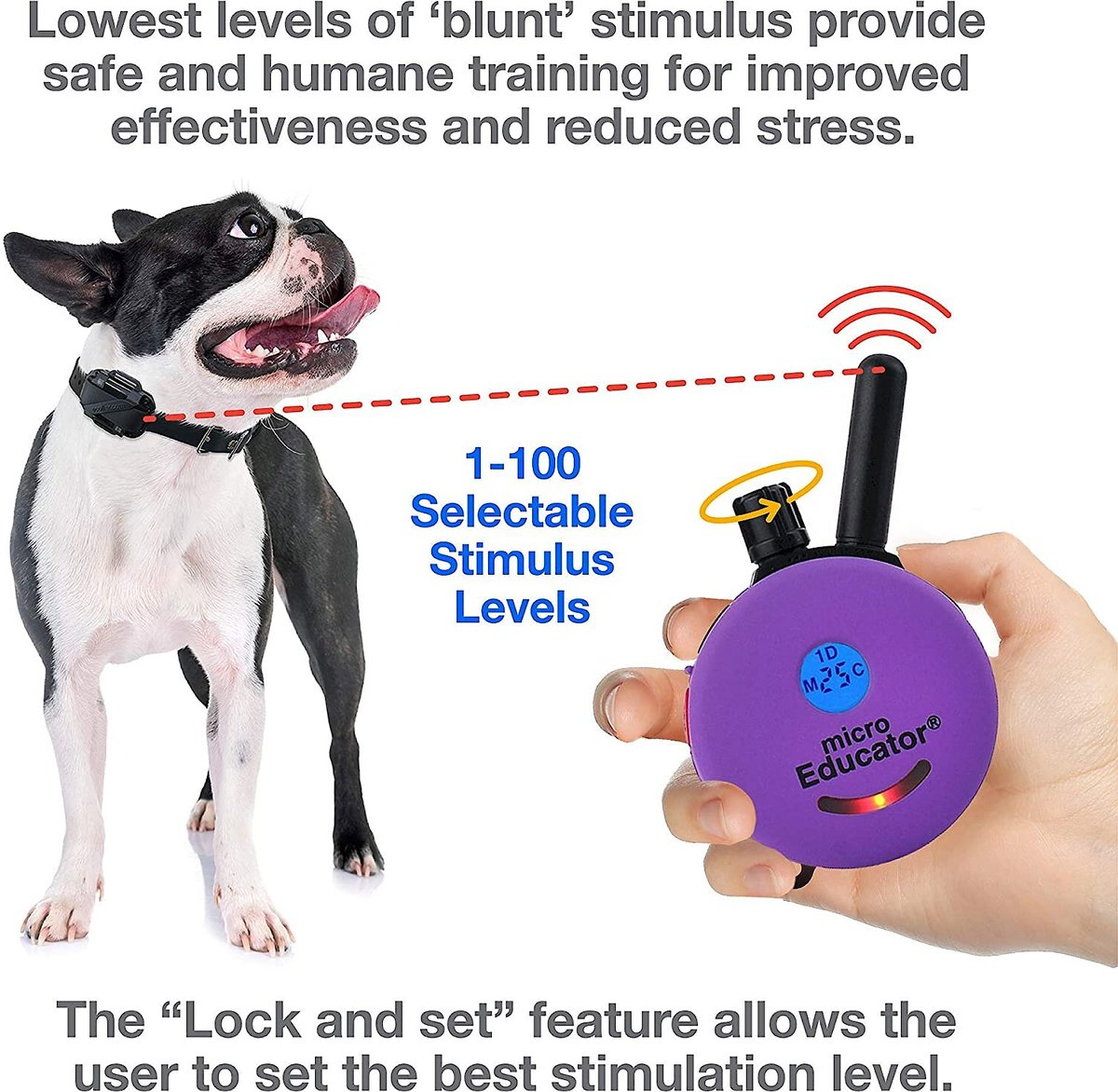 Educator By E-Collar Technologies Micro Educator 1/3 Mile Range Waterproof Dog Training Collar