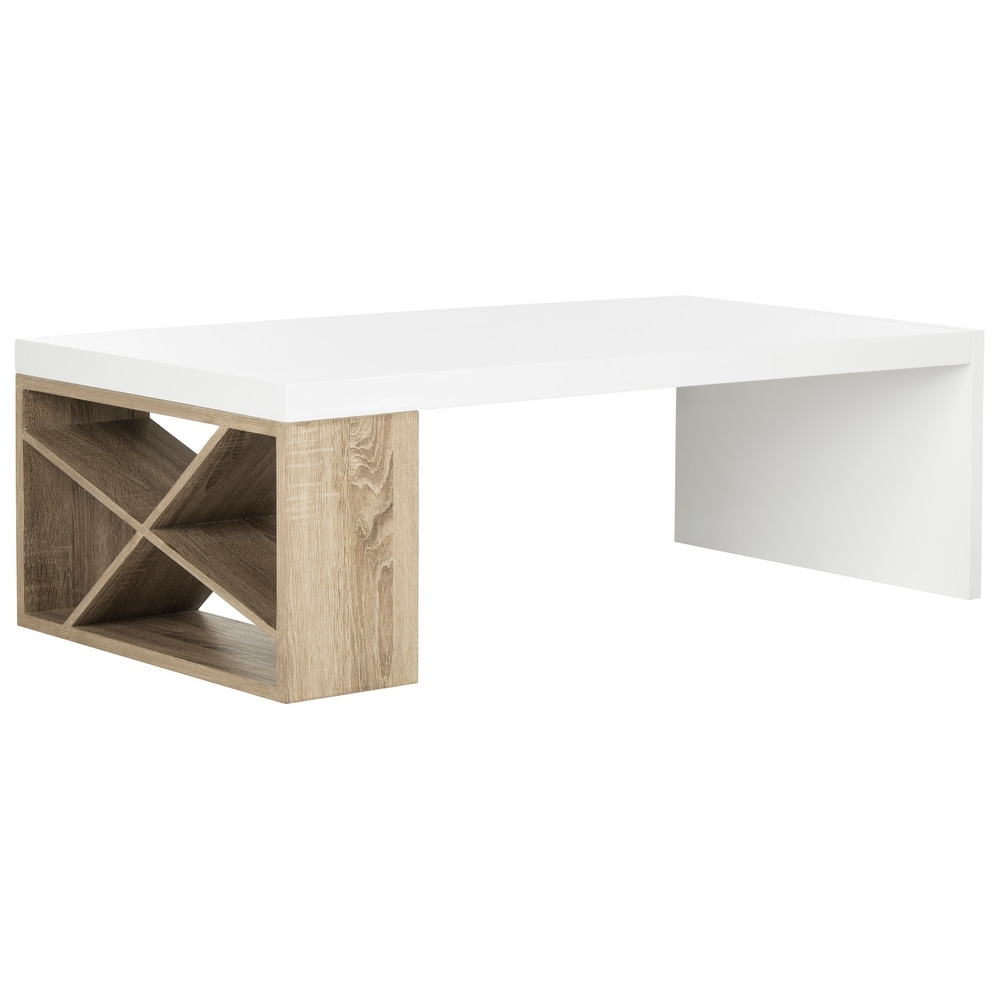 SAFAVIEH Carlton Scandinavian Side Storage Lacquer Coffee Table   47.3\