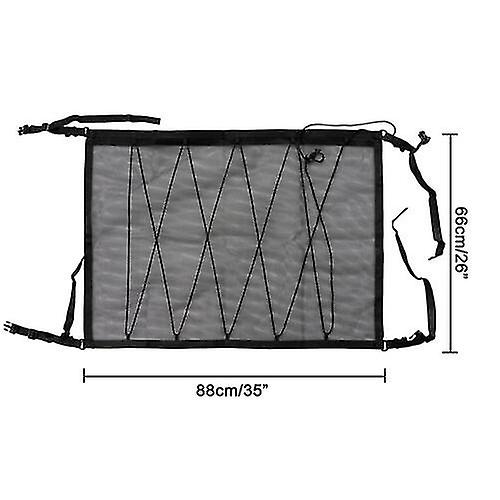 Car Roof Ceiling Cargo Net Mesh Storage Bag Pouch For Camper Caravan Van 88x66cm