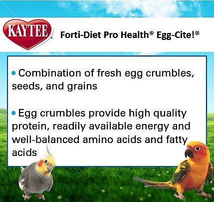 Kaytee Egg-Cite! Forti-Diet Pro Health Parakeet Food