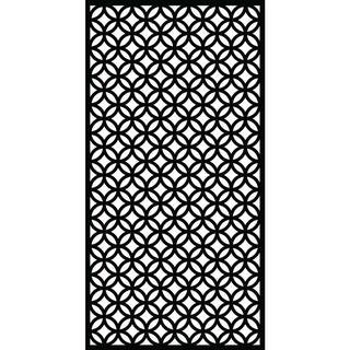 Matrix Halo 71 in. x 2.95 ft. Charcoal Recycled Plastic Decorative Fence Panel Screen B-HA1809F-CH