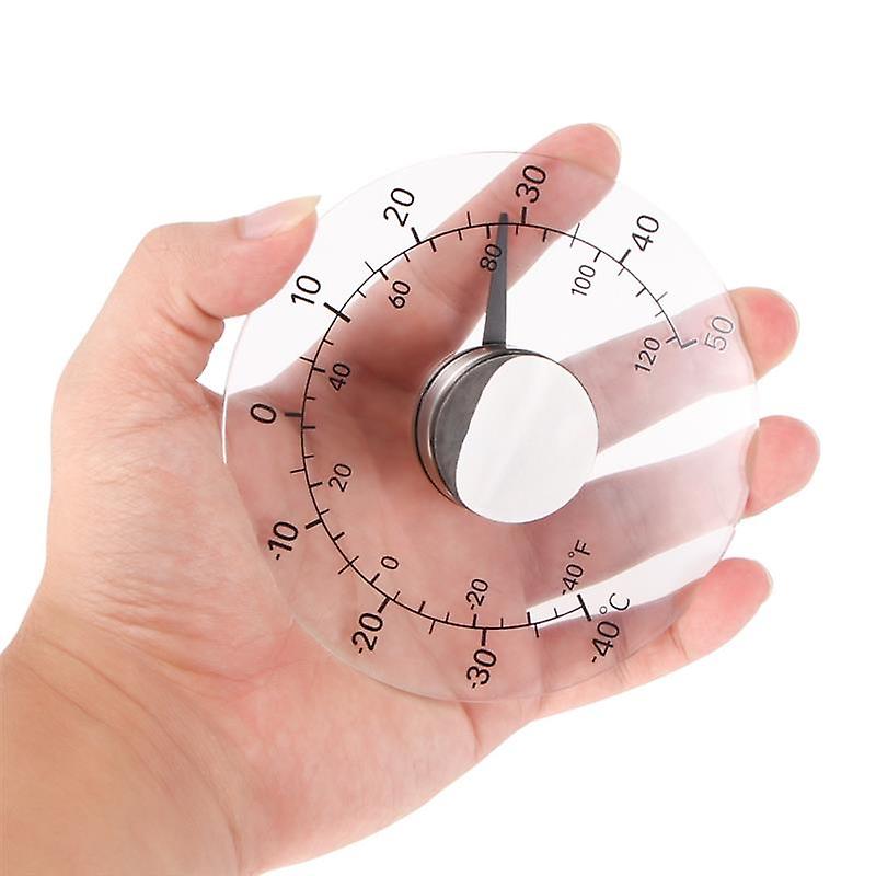 Thermometer Temperature Transparent Clear Outdoor Window Thermometer Clock Weather Tool