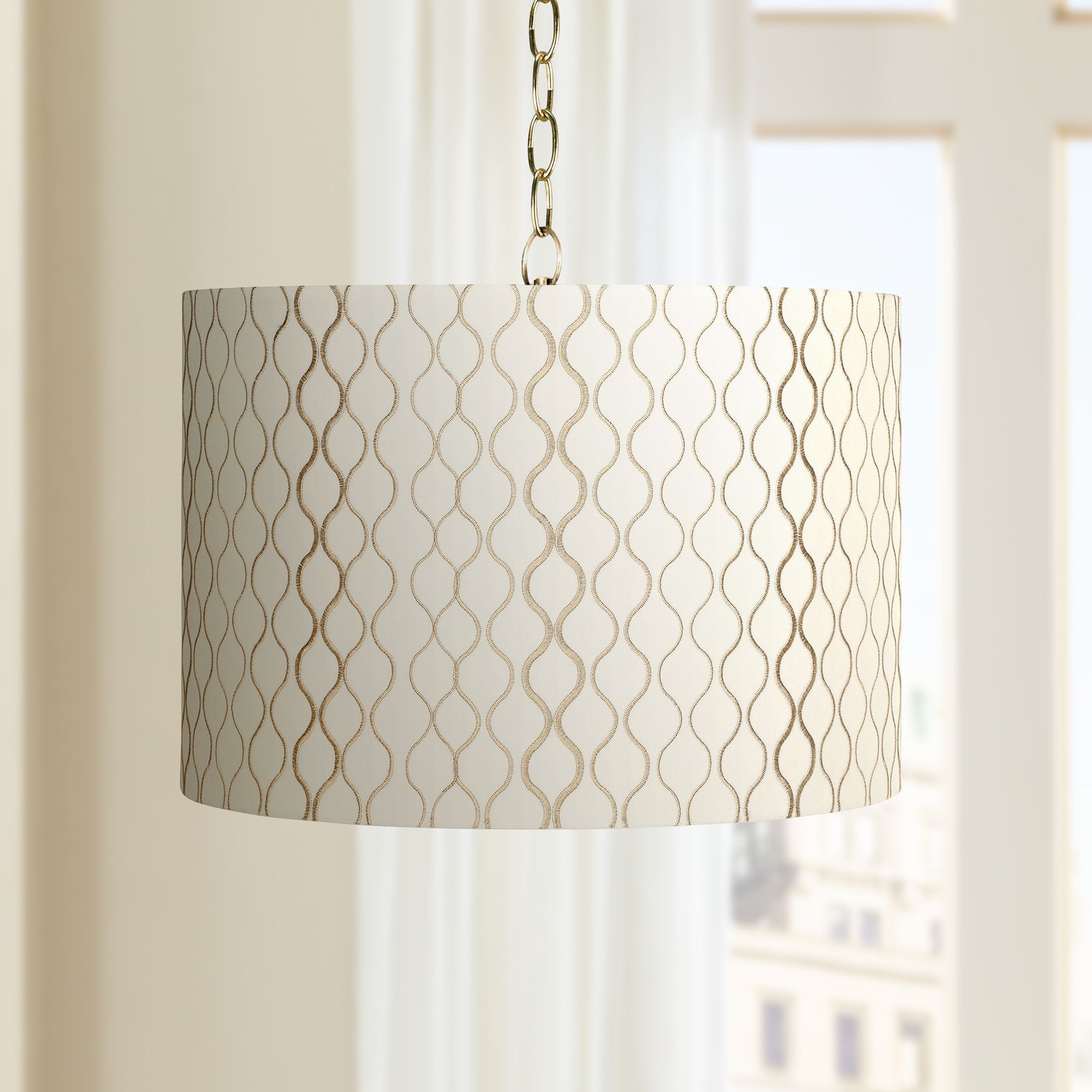 Springcrest Embroidered Hourglass Medium Lamp Shade 16