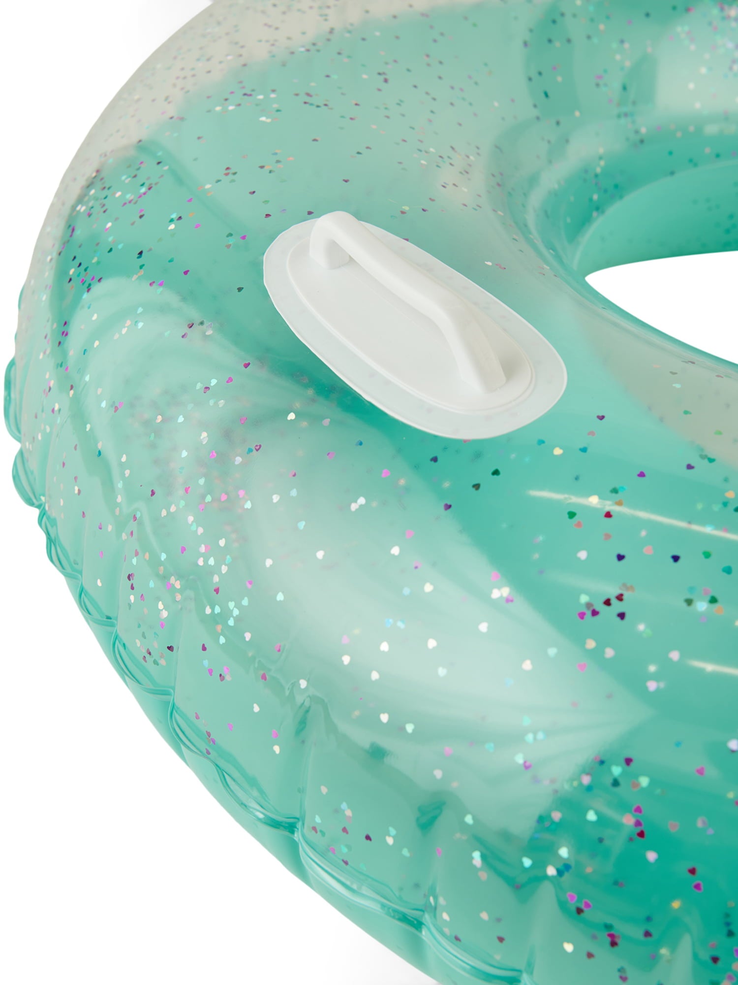 Justice Glitter Tube Pool Float with Grab Handles - Fabulous Fun! Perfect companion for a pool party or any summer day at the beach, Green, Ages 6+, Unisex