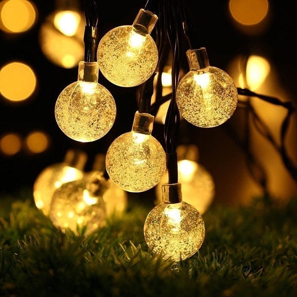 Solar 30 LED String Light Globe Ball Garden Path Yard Decor Lamp - 21ft Total Length Shopping - The Best Deals on String Lights | 39210862