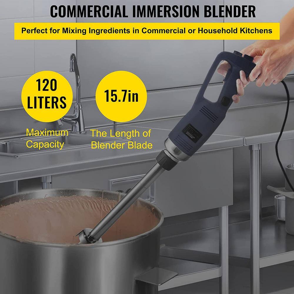 VEVOR 15.7 in. Blue Commercial Immersion Blender 750-Watt Variable Speed with Removable Shaft Hand Blender SCJBQ750W40CMUMWCV1