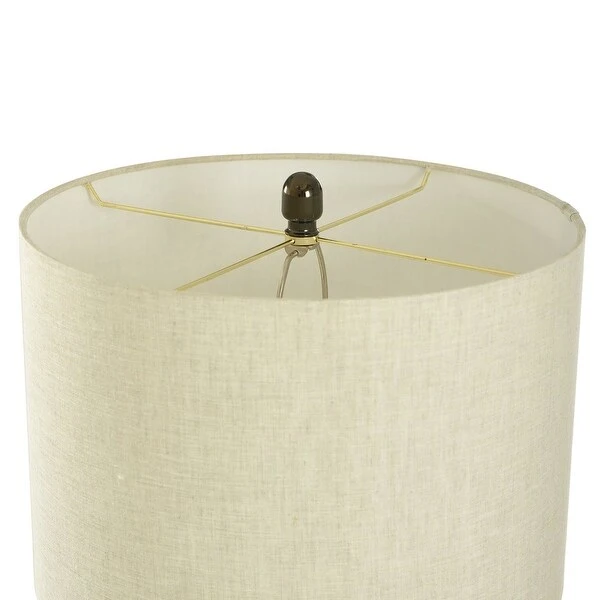 Chandi Glow - Classic Table Lamp - Tapered Tree Translucent Glass Design - Light Oatmeal Shade