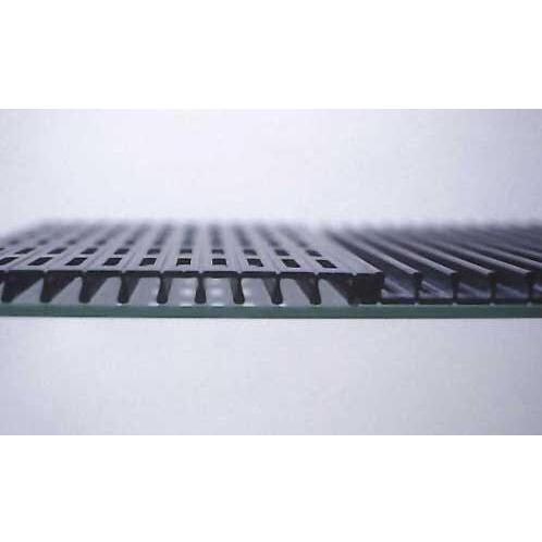 MHP WNK4DD Propane Gas Grill With Stainless Steel Shelves And SearMagic Grids On Black Cart