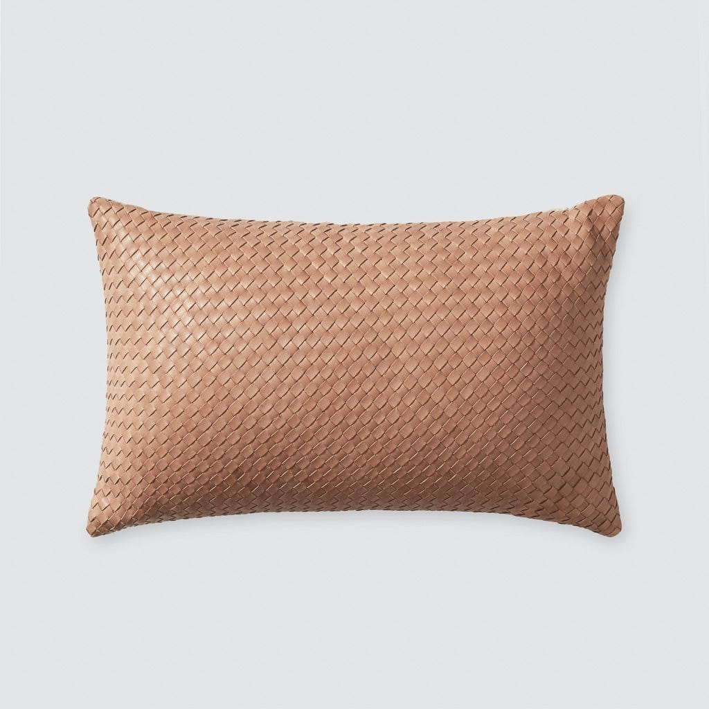 Dhara Leather Lumbar Pillow - Small