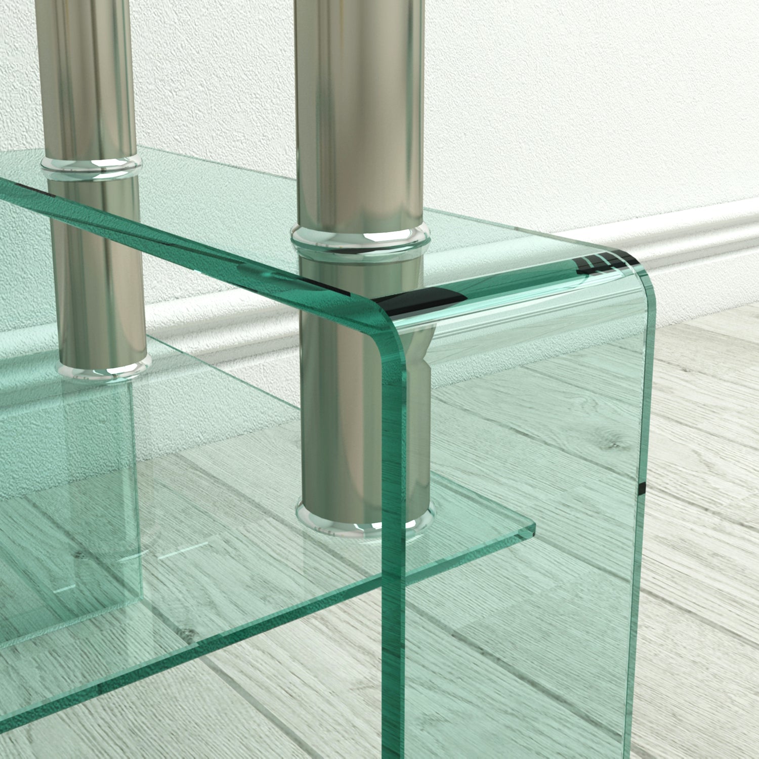 Holaki Glass Coffee Table Clear Table Transparent Coffee Table for Room