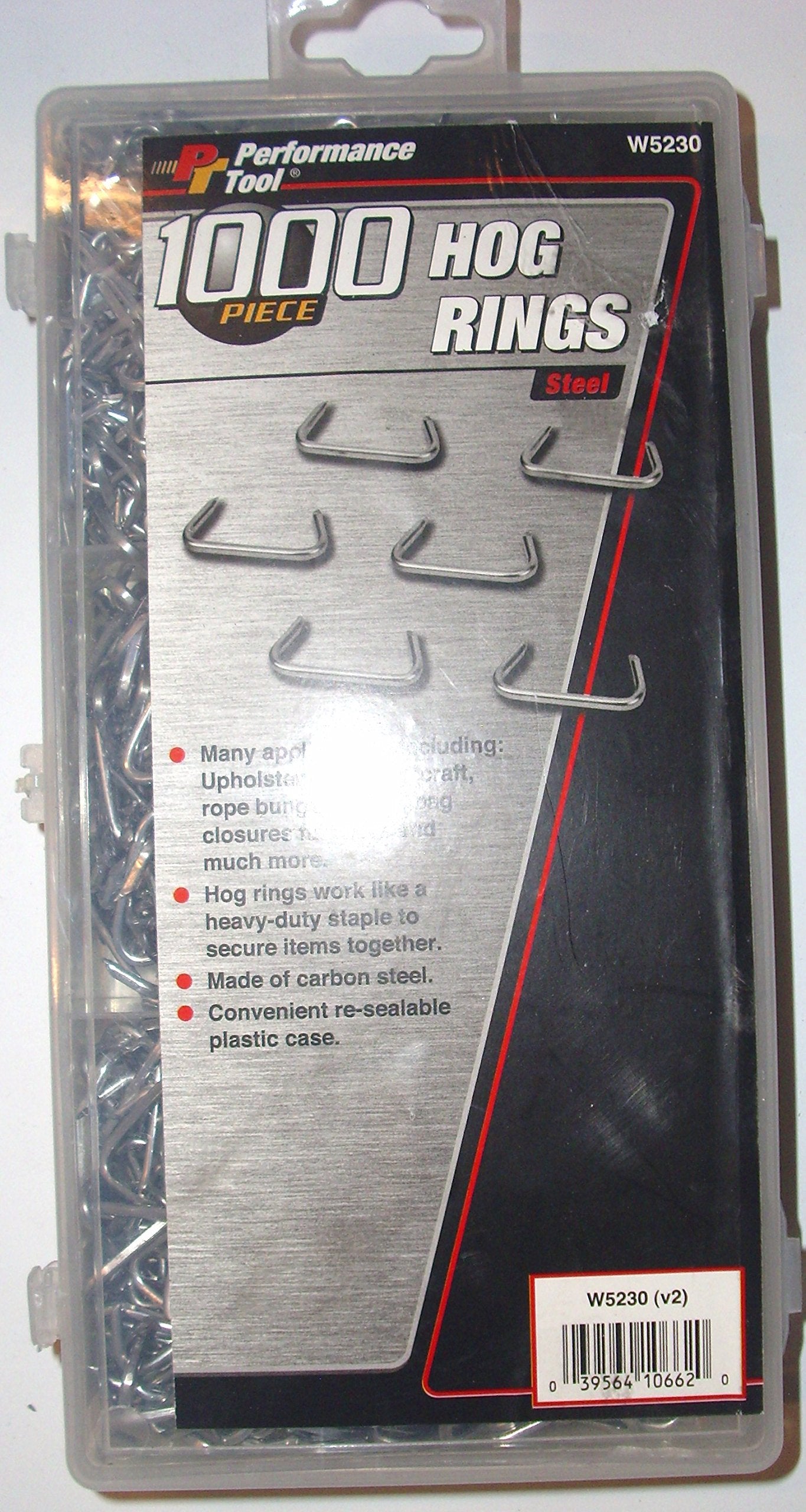 Performance Tool W5230 1000 Piece Steel Hog Rings