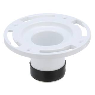 Oatey 3 in. PVC Twist-N-Set Open Toilet Flange 436542