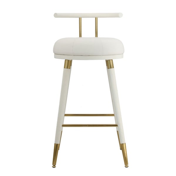 Juniper White Vegan Leather Counter Stool - 17.3