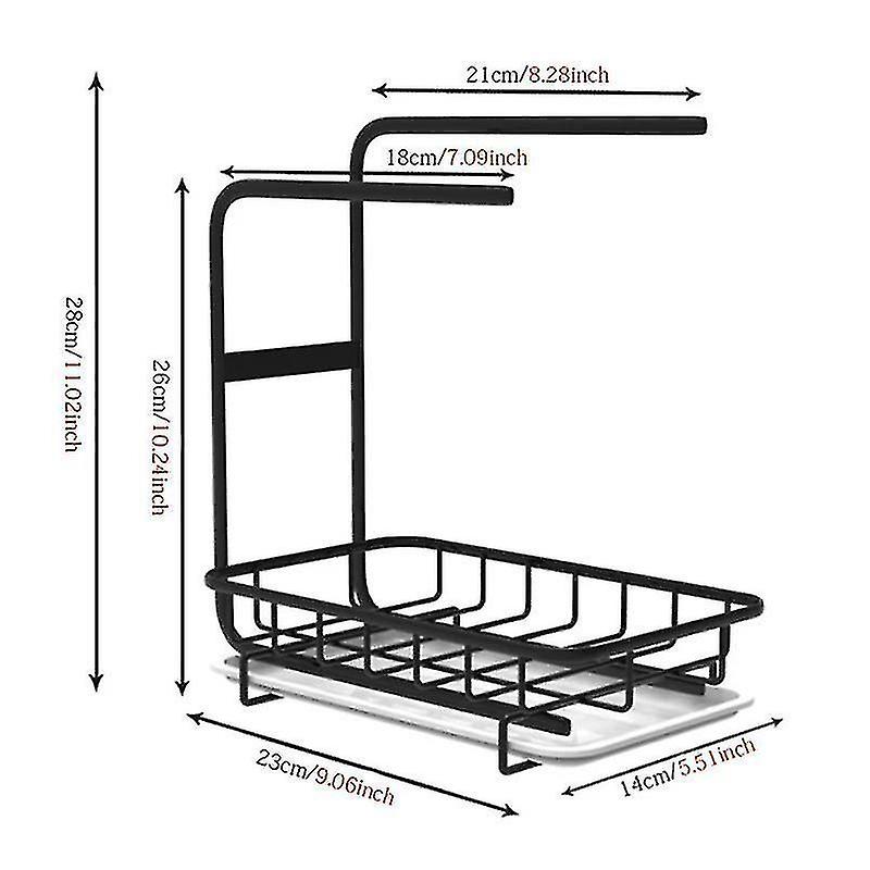 Kitchen Storage Stand Sink Rag Sponge Drainer Rack Wall Mounted Drainer Holders and Racks