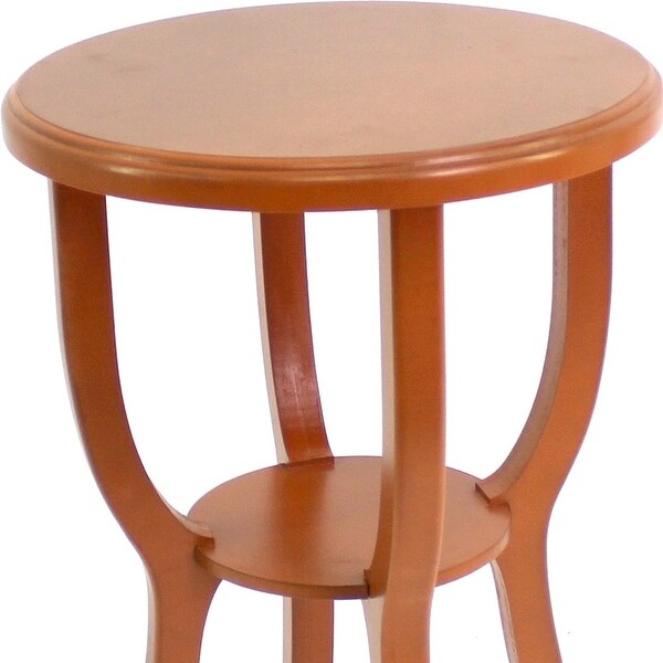 24 X 18 X 18 Bright Orange Country Cottage Style Wooden Stool - 24' X 18' X 18'