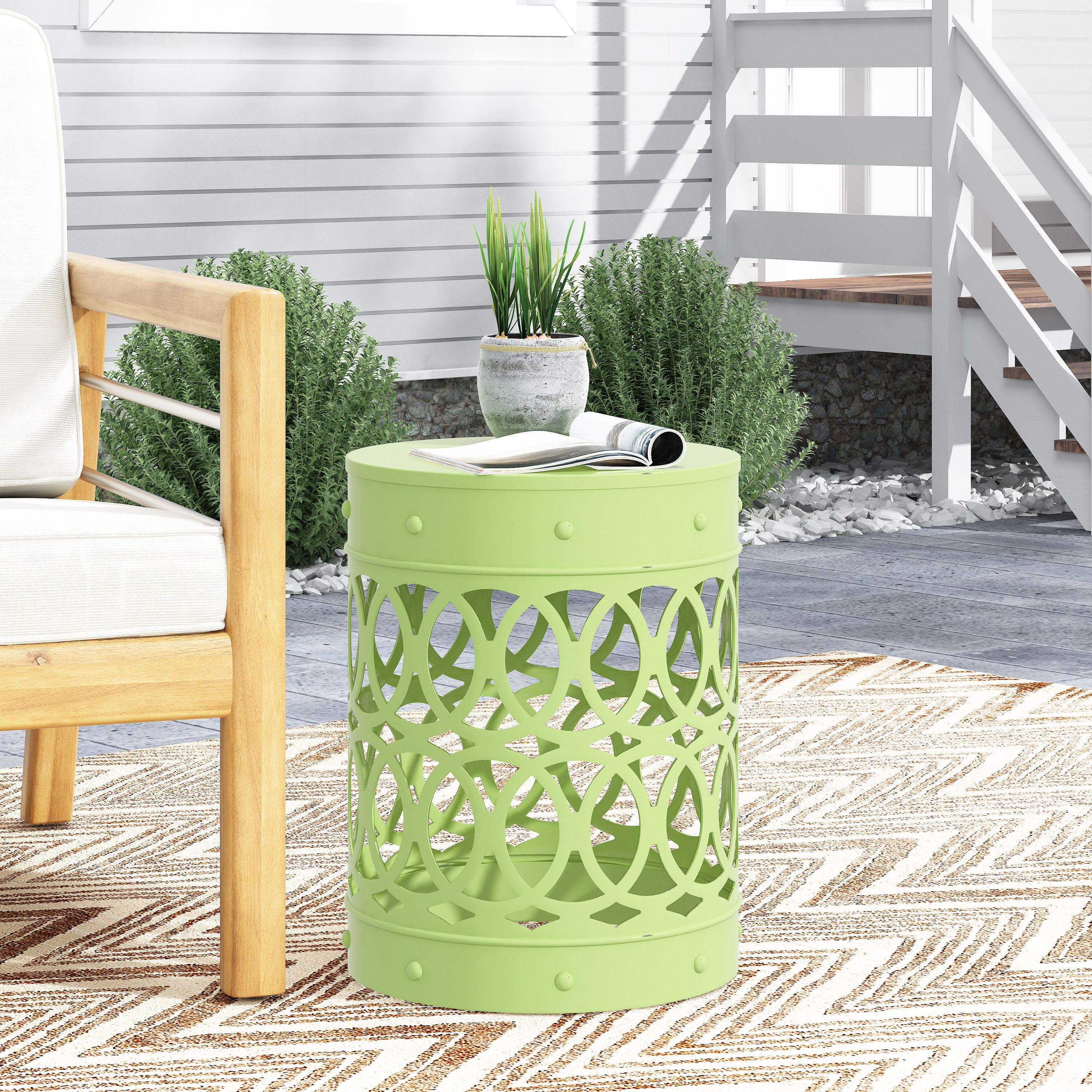 Pellerin Outdoor Metal Side Table