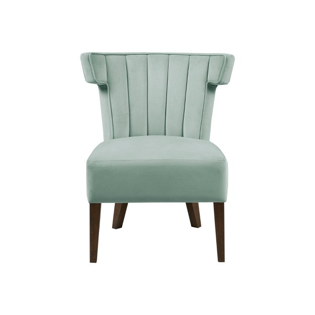 Nettie Upholstered Armless Accent Lounge Chair Blue Madison Park