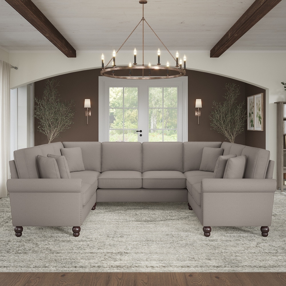 Coventry 113W U Shaped Sectional Couch by Bush Furniture