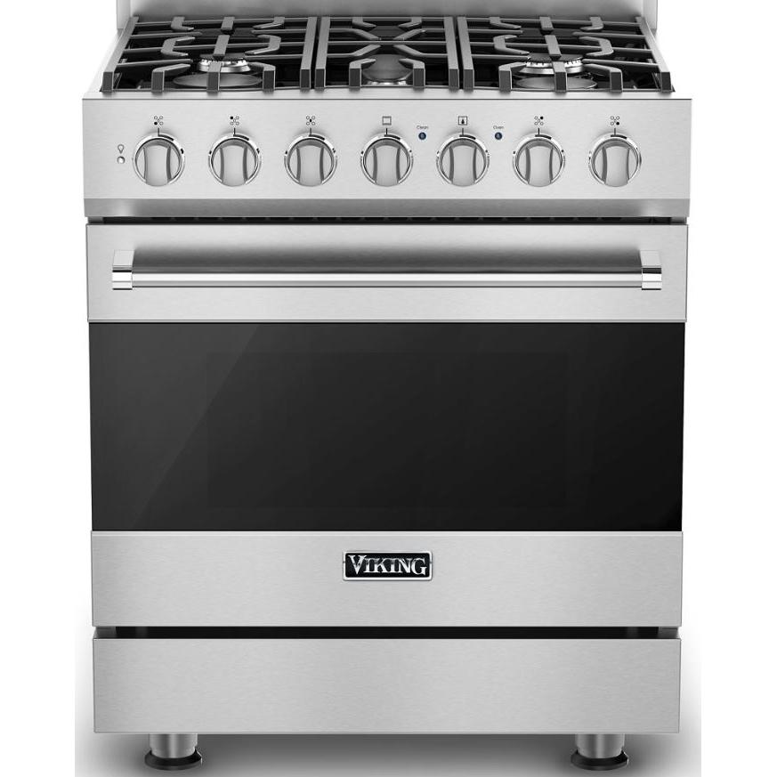 Viking 30-inch Freestanding Gas Range with ProFlow Convection Baffle RVGR3302-5BSS