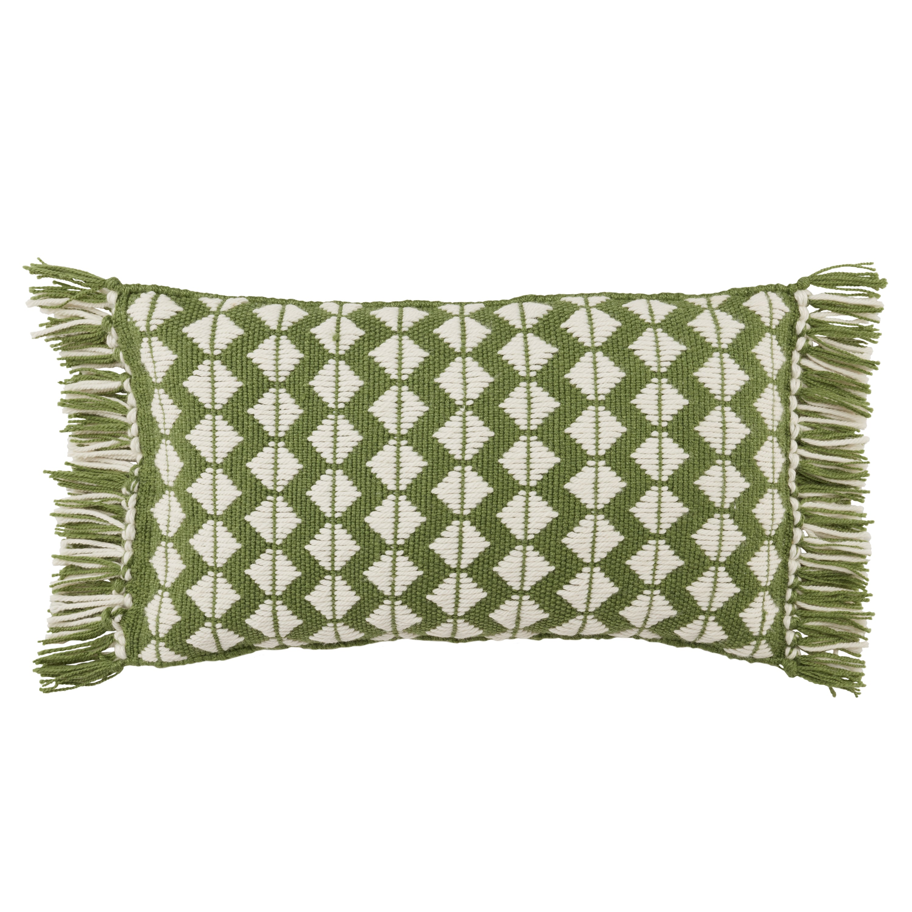 Chesa Perdita Indoor/Outdoor Green & Ivory Pillow