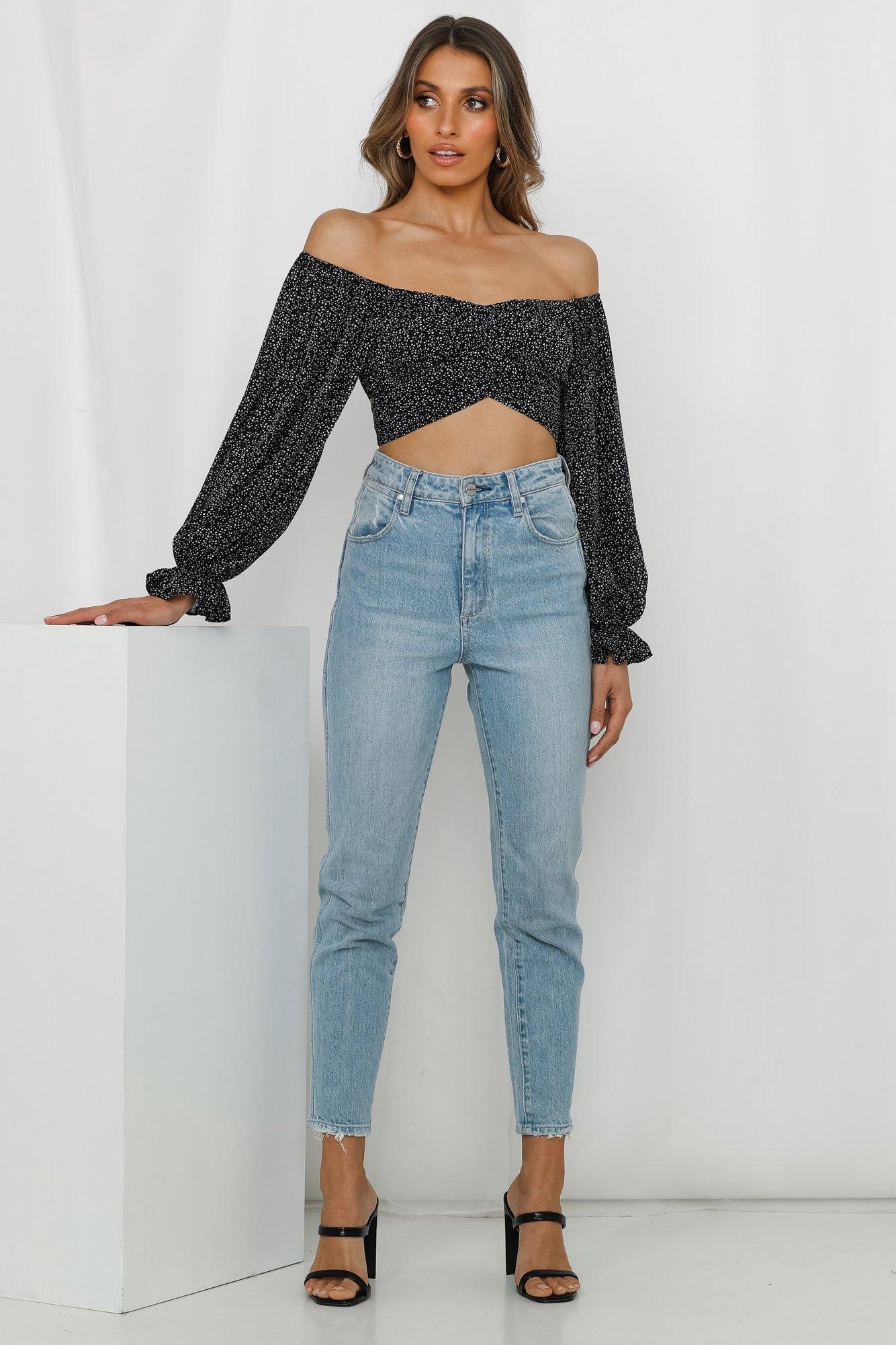 Not Quite A Waltz Crop Top Black