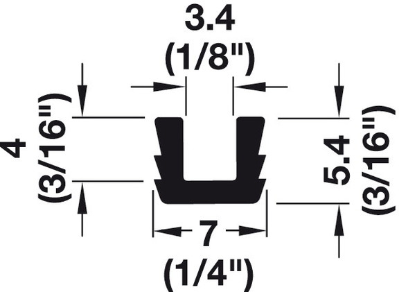 Hafele Single lower running track  flush mount