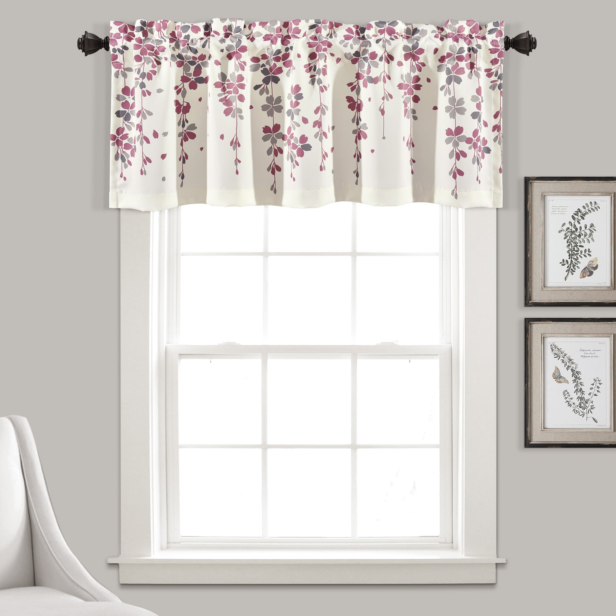 Weeping Flower Room Darkening Valance