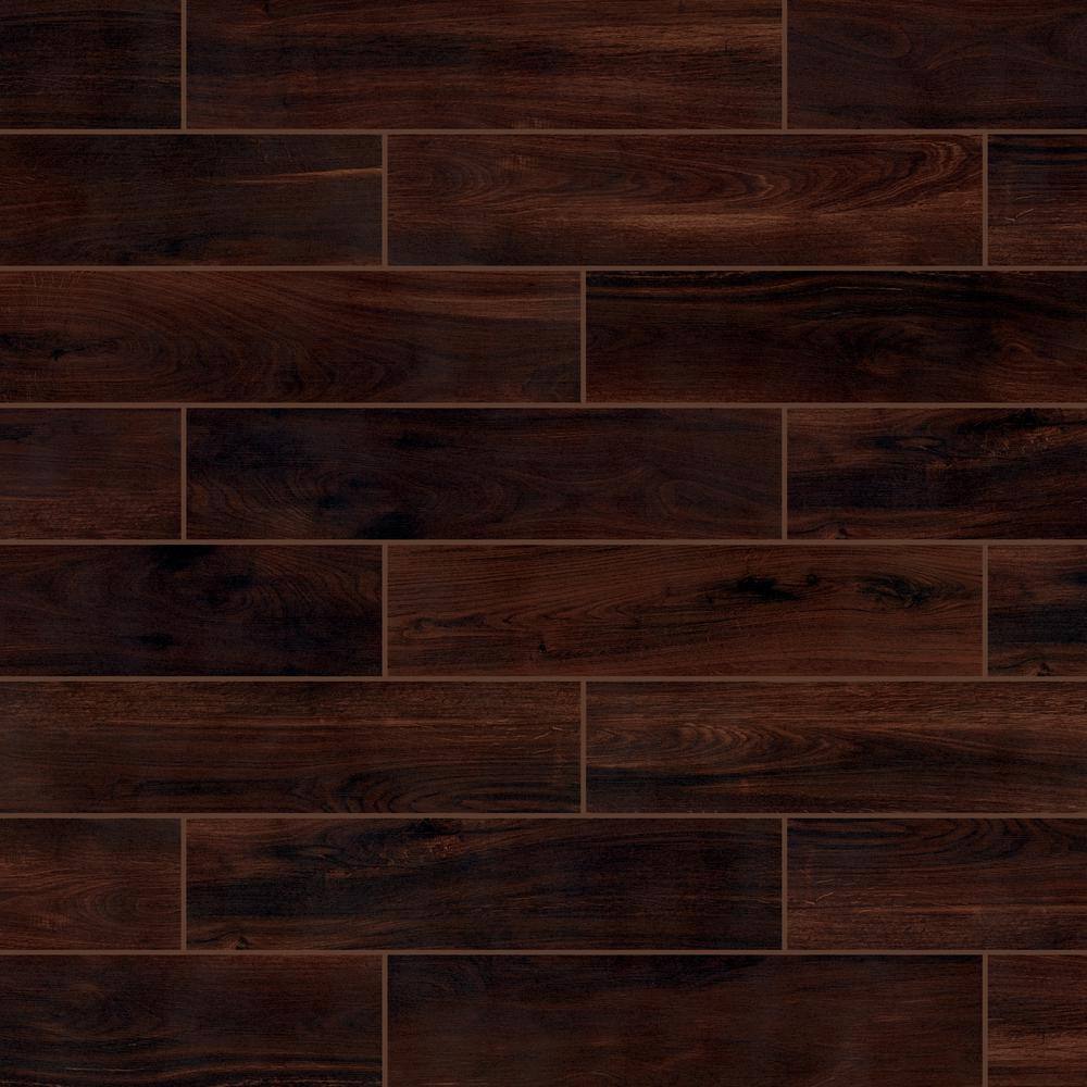 Florida Tile Home Collection Beautiful Wood Cherry 8 in. x 36 in. Porcelain Floor and Wall Tile (13.6 sq. ft.Case) CHDE966018X36