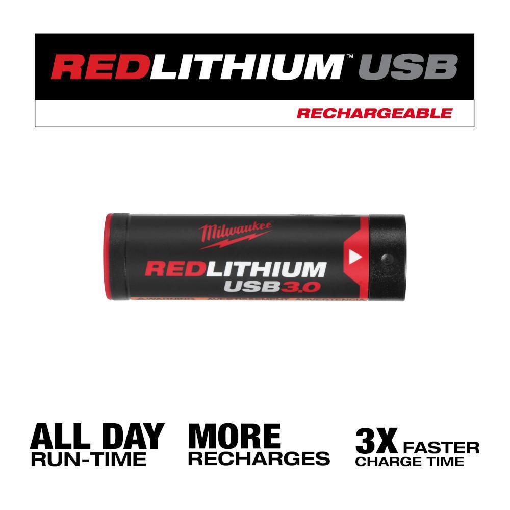 MW REDLITHIUM Lithium-Ion Rechargeable USB 3.0 AH Battery 48-11-2131