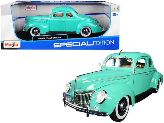 Maisto 1939 Ford Deluxe Tudor Red 1/18 Diecast Mod...