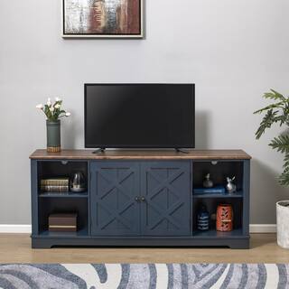 FESTIVO 70 in. Navy TV Stand for TVs Upto 78 in. FTS20601