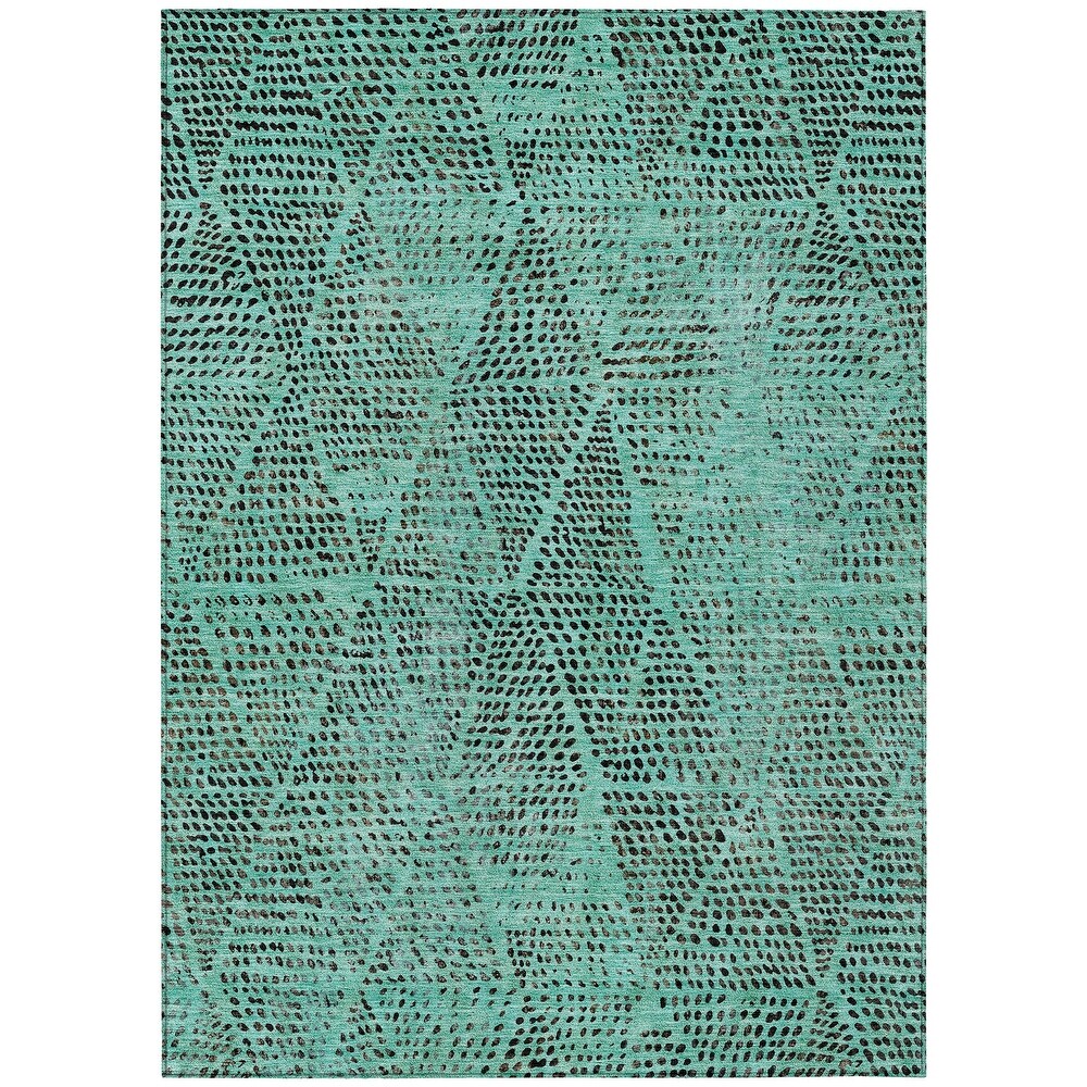 Machine Washable Indoor/ Outdoor Chantille Contemporary Diamonds Rug